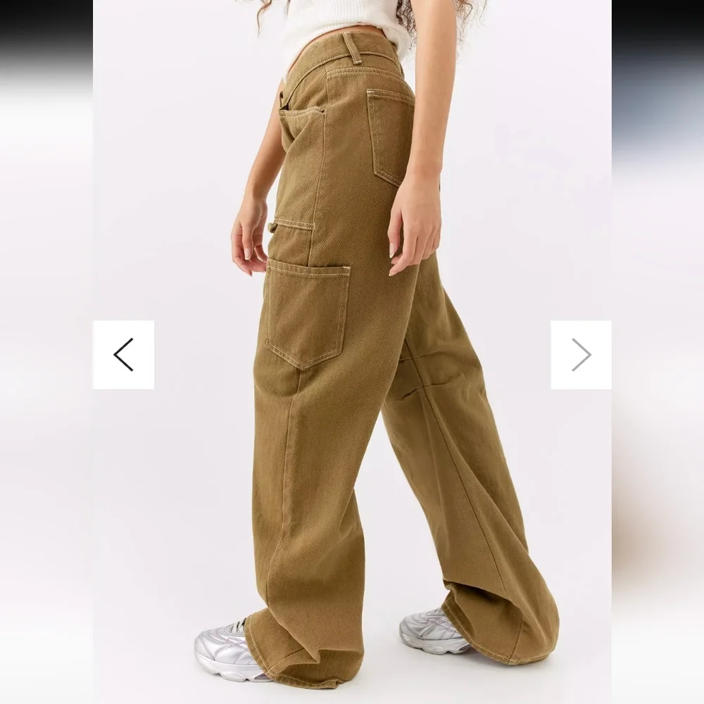 Lioness Mustard Yellow Baggy Miami Vice Cargo Jeans - Picture 3 of 12